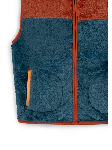 Little Green Radicals Recycelte Fleece-Weste mit Reißverschluss in Blau