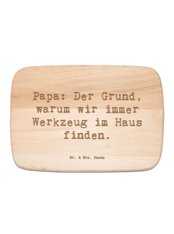 Mr. & Mrs. Panda Küchenbrett Spruch Papa Werkzeug mit Spruch in Transparent