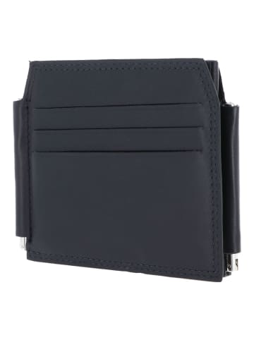 Golden Head Polo Geldbörse RFID Schutz Leder 11 cm Geldscheinklammer in marineblau