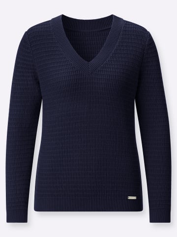 WITT WEIDEN V-Pullover in marine