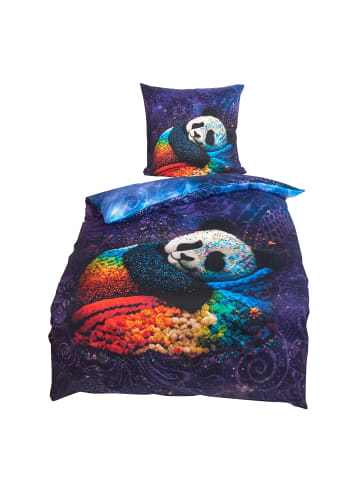 Traumschlaf Bettwäsche Panda in lila