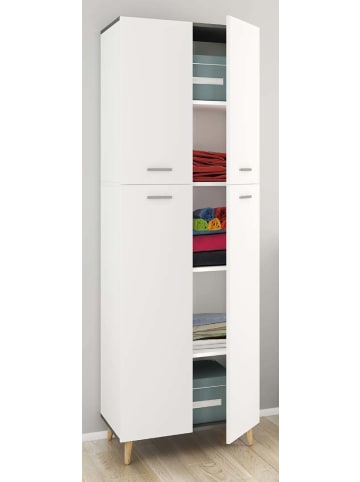 ebuy24 Kleiderschrank Landos 2 Weiß 60 x 39 cm