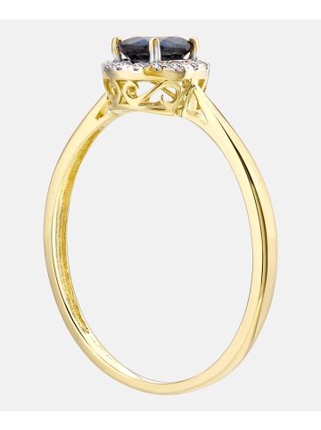 Diamant L'éternel Ring aus 375 Gelbgold mit Diamant mit Saphir
