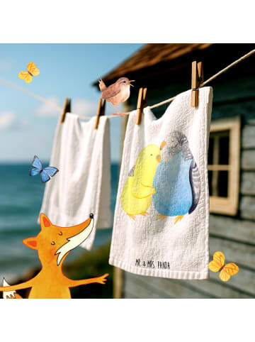 Mr. & Mrs. Panda Frotteetuch Wellensittich Liebe ohne Spruch in Weiß