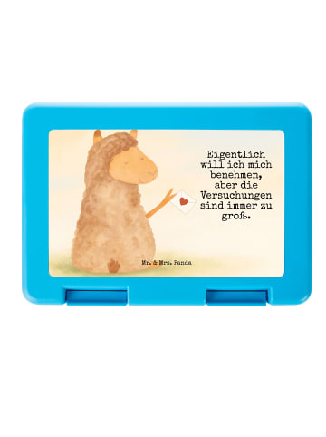 Mr. & Mrs. Panda Aufbewahrungsbox Alpaka Fahne Design mit Spruch in Weiß