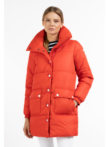 DreiMaster Damen Wattierter Steppmantel in Rot Koralle