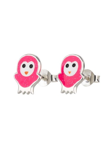 Schmuck23 Ohrringe 925 Silber Eule in Pink