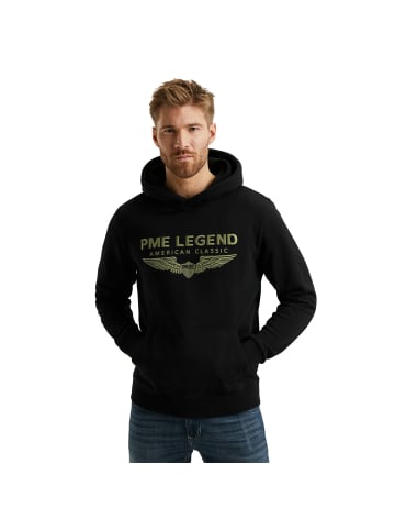 PME Legend Pullover HOODED LOGO CARRIER in Schwarz