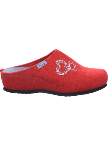 Tofee Pantoffel in rot