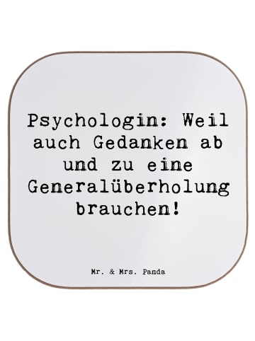Mr. & Mrs. Panda Tischuntersetzer Spruch Psychologin Gedanken mi... in Weiß