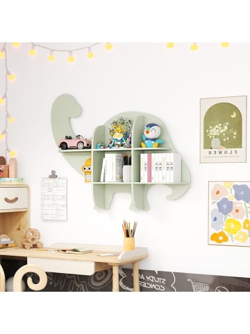 COSTWAY Bücherregal Kinder Wand in Grün