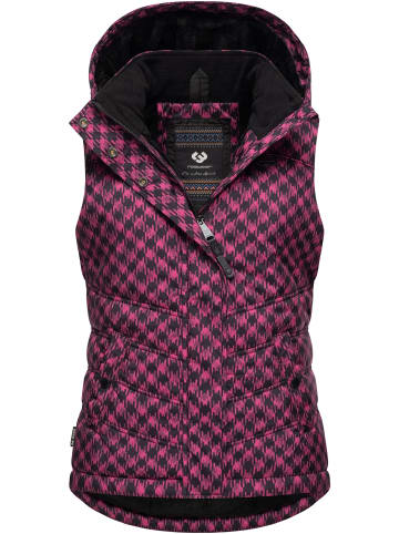 ragwear Steppweste Hesty Print in Fuchsia