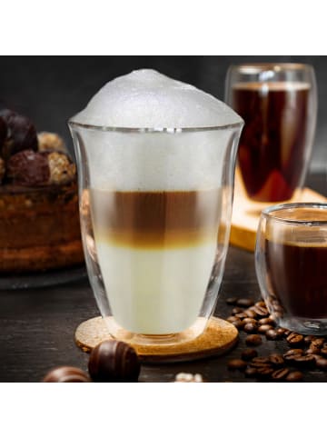 Creano 2er-Set "Thermo-Gläser" DG-V doppelwandig, 250ml Glas
