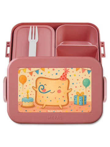 Mr. & Mrs. Panda MEPAL Bentobox Toast Party Design ohne Spruch in Rot Pastell