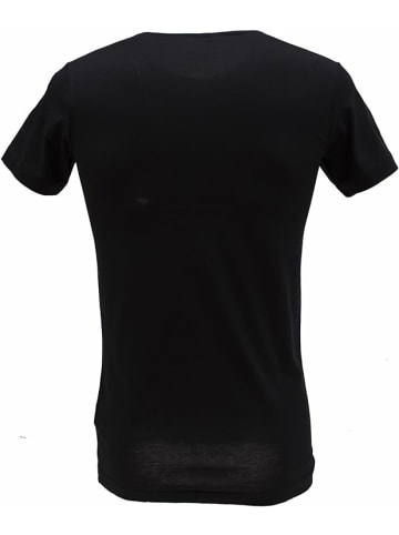 Ragman Rundhals T-Shirt für Herren in schwarz