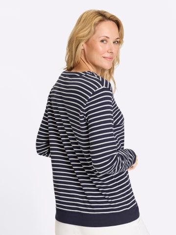 Sieh an! Sweatshirt in marine-ecru-geringelt
