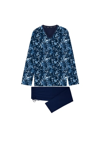 HOM Pyjama Compiegne Long Sleepwear in navy print