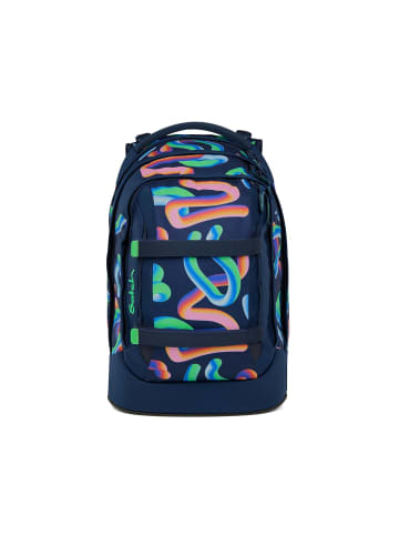 Satch Schulrucksack-Set PACK "Crazy Twist" 3-teilig in Blau/Rosa/Grün