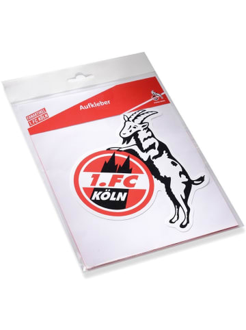 Fußballverein 1. FC Köln Aufkleber "Aufkleber Geißbock" in Weiß