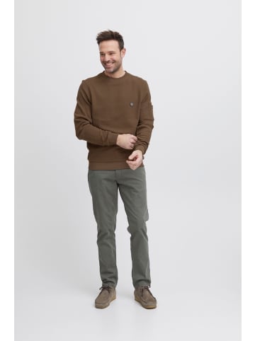 FQ1924 Rundhalspullover FQWILLIAM structure crewneck sweatshirt 21900716 modischer Langarmpullover in Braun