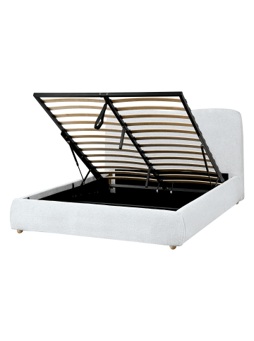 Beliani Doppelbett BLAGNAC in Grau/Braun - (W) 156 x (H) 98 x (L) 228 cm