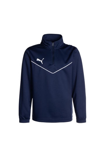 Puma Trainingspullover TeamRISE 1/4 Zip in dunkelblau / weiß