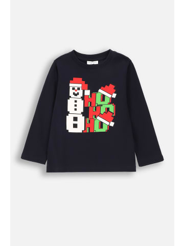 Coccodrillo T-Shirt mit langen Ärmeln in dunkelblau