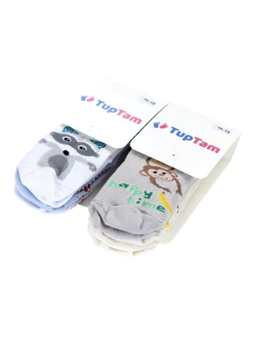 TupTam 6er- Set Socken in beige/weiß