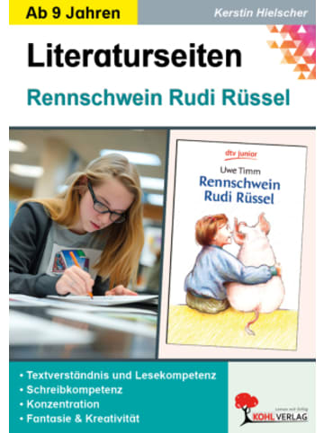 Kohl Verlag Buch - Uwe Timm 'Rennschwein Rudi Rüssel', Literaturseiten