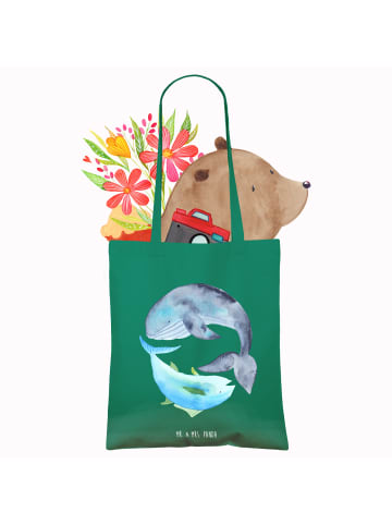 Mr. & Mrs. Panda Schultertasche Walfisch Thunfisch ohne Spruch in Mint