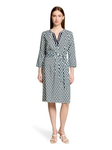 Betty Barclay Blusenkleid mit Gürtel in Blau/Grün