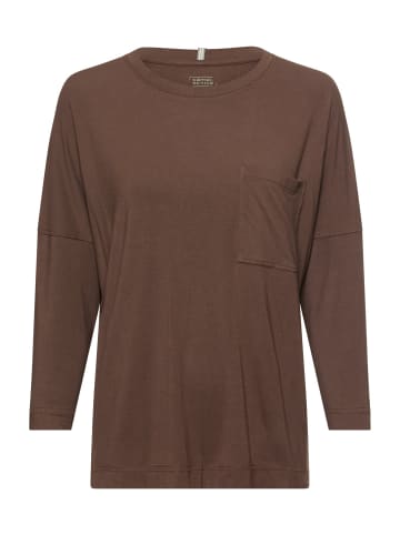 Camel Active T-Shirt mit 3/4-Ärmeln in Braun