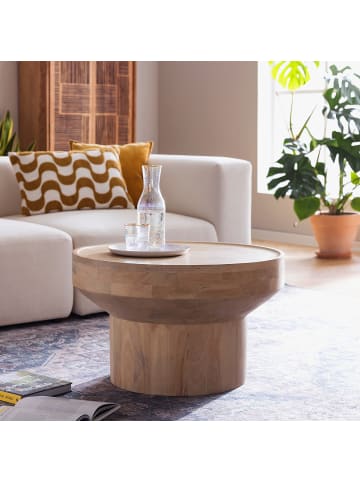 home24 home24 massiver Couchtisch aus massivem Mangoholz im naturnahen Stil in Mango