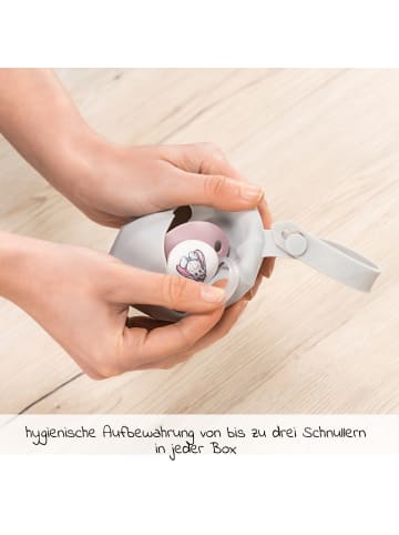 MiaMia 4-tlg. Schnuller-Zubehör-Set in grau,gruen