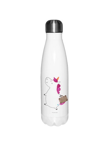 Mr. & Mrs. Panda Thermosflasche Einhorn Koffer ohne Spruch in Weiß