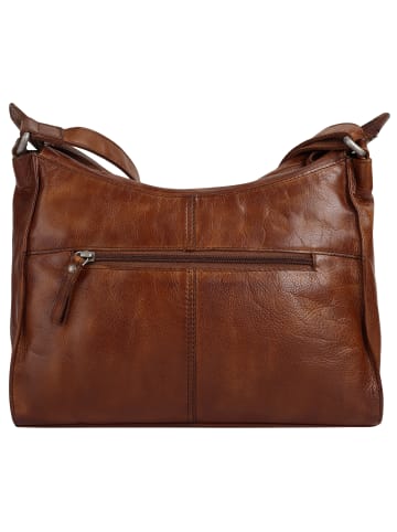 SPIKES & SPARROW Umhängetasche echt Leder in cognac