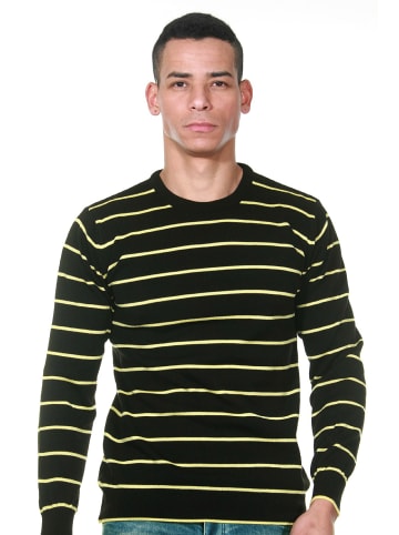 FIOCEO Pullover in schwarz/gelb