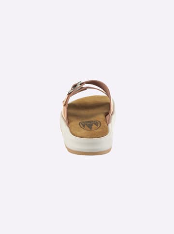 Franken-Schuhe Pantolette in camel