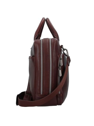 Plevier Vintage Larry Aktentasche Leder 40 cm Laptopfach braun