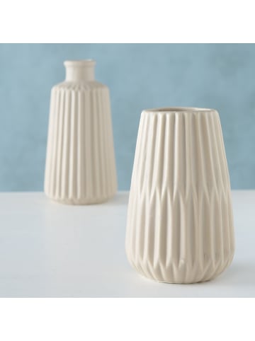 Boltze Vase Esko 2er-Set in creme