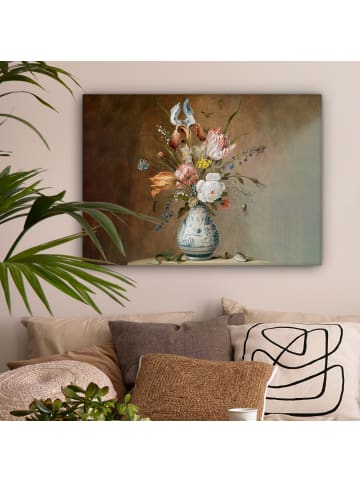 OnlyWow Leinwand Bilder Blumenvase