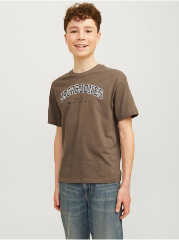 JACK & JONES Junior T-Shirt JJECALEB VARSITY TEE O-NECK JNR in canteen