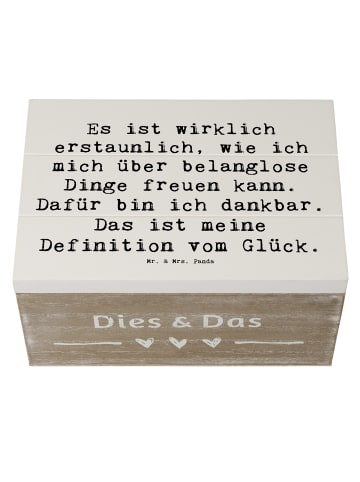 Mr. & Mrs. Panda Box Spruch Dankbarkeit für kleine Dinge mit Spruch in Weiß