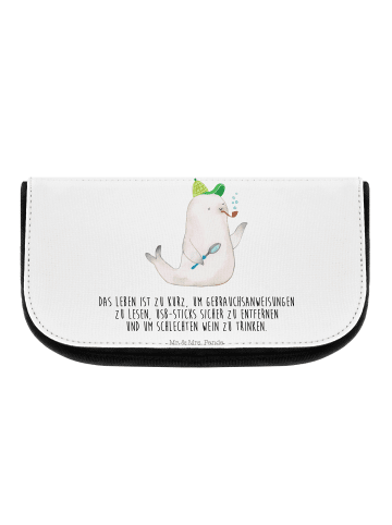Mr. & Mrs. Panda Beauty Bag Robbe Sherlock mit Spruch in Weiß