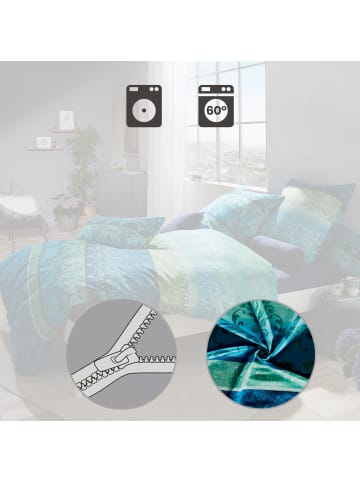 Erwin Müller Edel Flanell Bettwäsche in blau