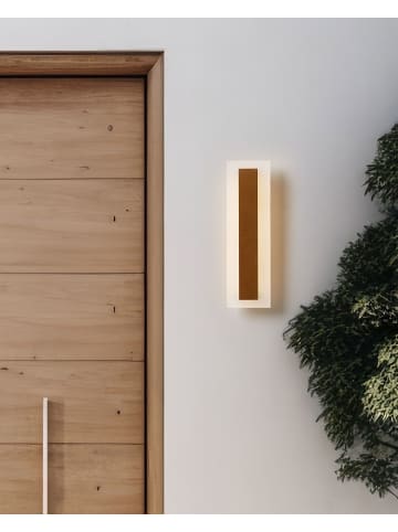 Beliani Wandleuchte für den Außenbereich ROSALIE in Gold/Weiß