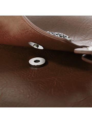 tectake Schicke Trachtenhandtasche in Lederoptik, braun