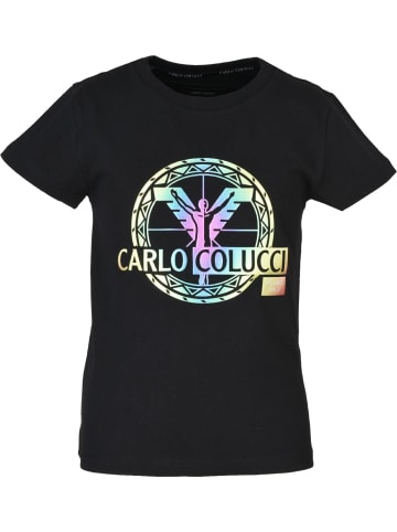 Carlo Colucci T-Shirt Canazei in Schwarz