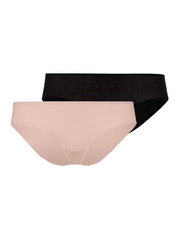 Hanro Midi Slip Ultralight in Schwarz / beige