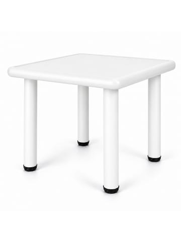 relaxdays Kindertisch in Weiß - (B)62 x (H)52 x (T)62 cm